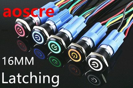 1Pcs Oxidation black  Waterproof Metal  Push Button Switch W