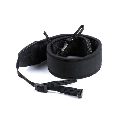 Skidproof Elastic Neoprene Neck Black Strap for NIKON SLR D9