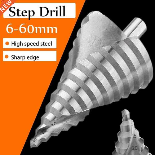 6-60mm 12cm HSS Step Drill Bit High Speed Steel Drill Tool S
