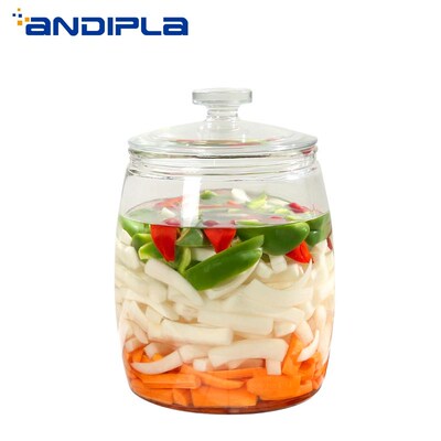 New Design Transparent Glass Storage Jar Household Pickle Bo