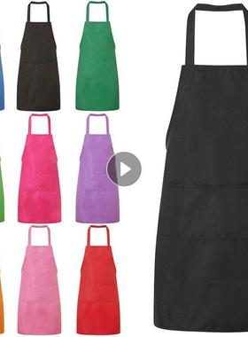 Womens Aprons Waterproof Oil-Proof Kitchen Apron With Pocket