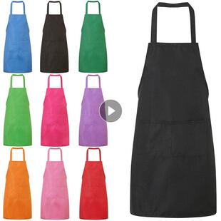 Womens Aprons Waterproof Oil-Proof Kitchen Apron With Pocket