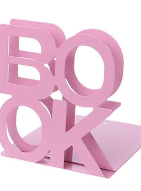 Alphabet Shaped Metal Bookends Iron Support Holder Desk Stan