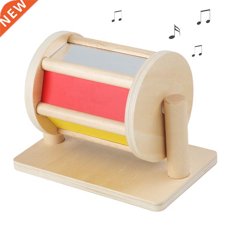 Montessori Materials Wooden Textile Sounds Drum Sensory Toys