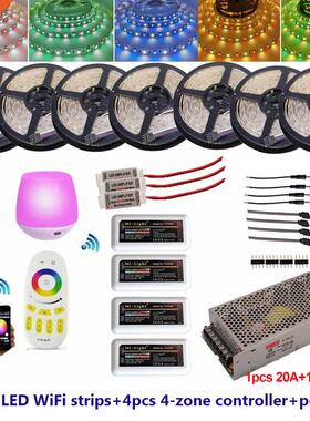 20M 25M 0M 40M 5050 RGB RGBW 60LED/M Led Strip + 4-Zone Mi
