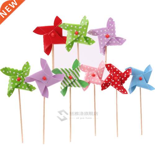 18pcs Lovely Mini Plastic Windmill Pinwheel Wind Spinner Ki