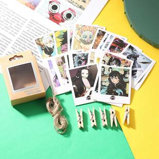 40pcs Anime Demon Slayer Lomo Card Poster Postcard Wall Sti