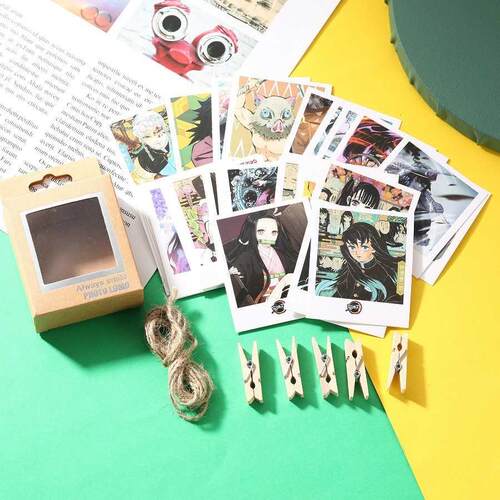 40pcs Anime Demon Slayer Lomo Card Poster Postcard Wall Sti