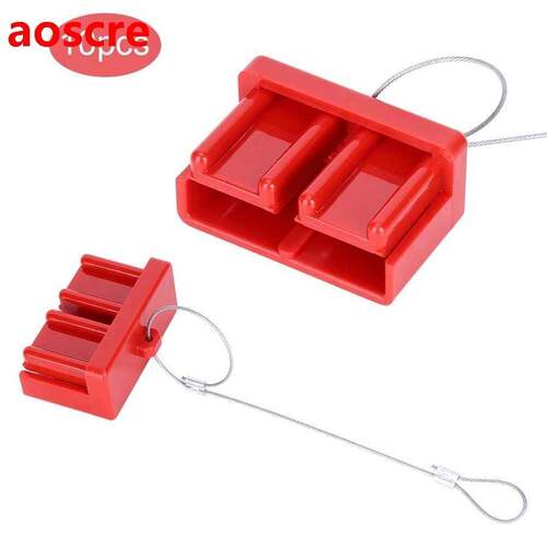 10Pcs Dust Cap for Forklift Connector Red Plastic Hard Textu