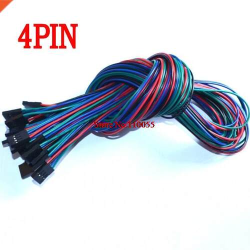 5pcs 70cm 4 Pin Female to Female Jumper Wire Dupont Cable fo