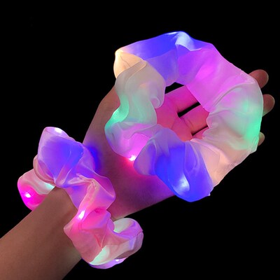 2020 New Arrival Girls LED Luminous Scrunchies Hairband Pony