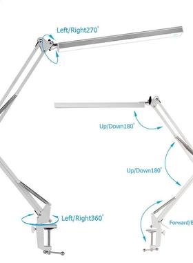 Foldng LED Desk Lamp Flcker Free Eye Protecton Readng La