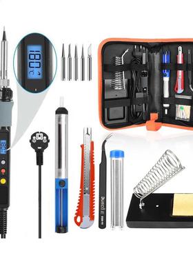 Dusco.E 80W 220V Electric Soldering Iron Kit Adjustable Tem