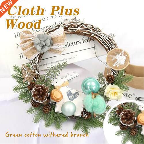 2PC Round Shape Autumn Maple Leaf Berry Artificial Garland F