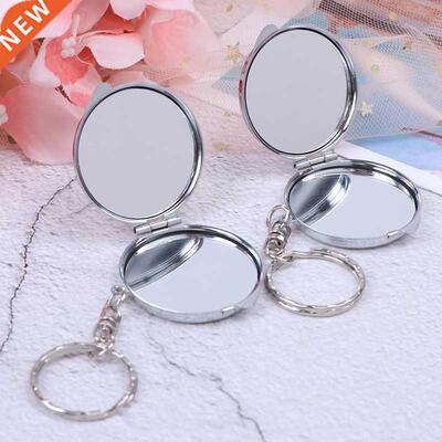 1PCS Portable Folding Mirror Key Chain Pocket Compact Makeup