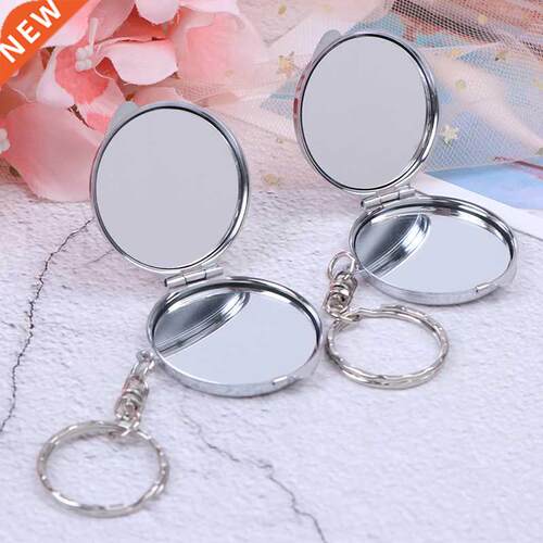 1PCS Portable Folding Mirror Key Chain Pocket Compact Makeup