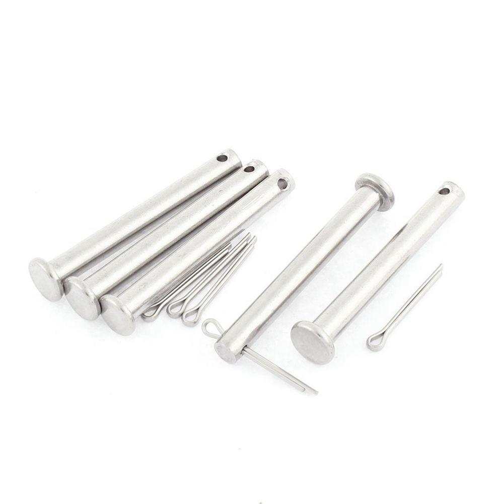 M6x50mm Flat Head 04 Clevis Pins 5 Sets