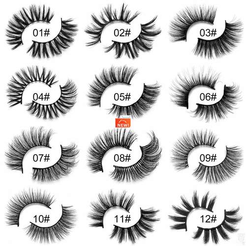 10 Pairs 3D Soft Faux Mink False Eyelashes Natural Messy