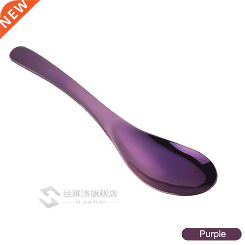1Pc Serving Spoon Stainless Steel Round Spoon Gold Salad Ric