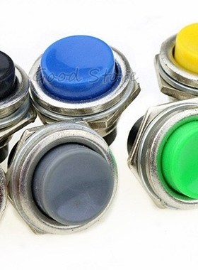 6PCS DS-212 Momentary SPST NO Red Round Cap Push Button Swit