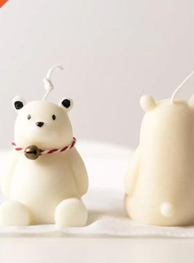 Cute Bear Candle Mold Unque Wax Mold Anmal Bear Desgn Sc