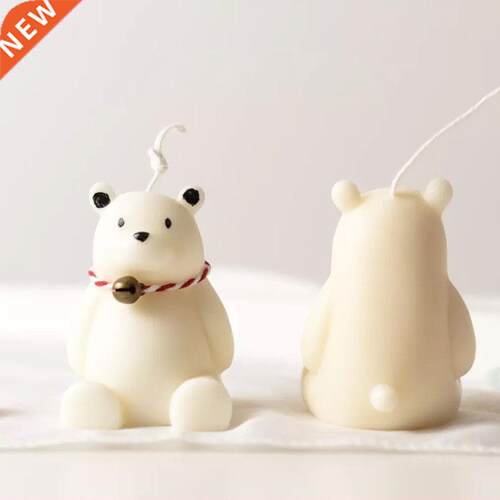 Cute Bear Candle Mold Unque Wax Mold Anmal Bear Desgn Sc