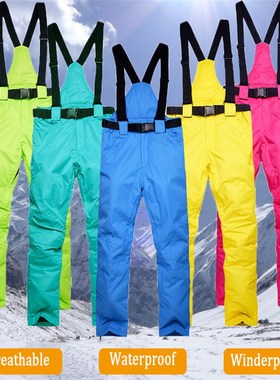 New Winter Thick Warm Skiing Pants Men Women Lovers Windproo