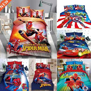 Boys Duvet Cover Sets Spiderman Cars McQueen Captain America