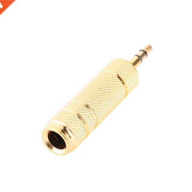 Gold Plated Metal 3.5mm Male To 6.5mm Female Headphone Earph
