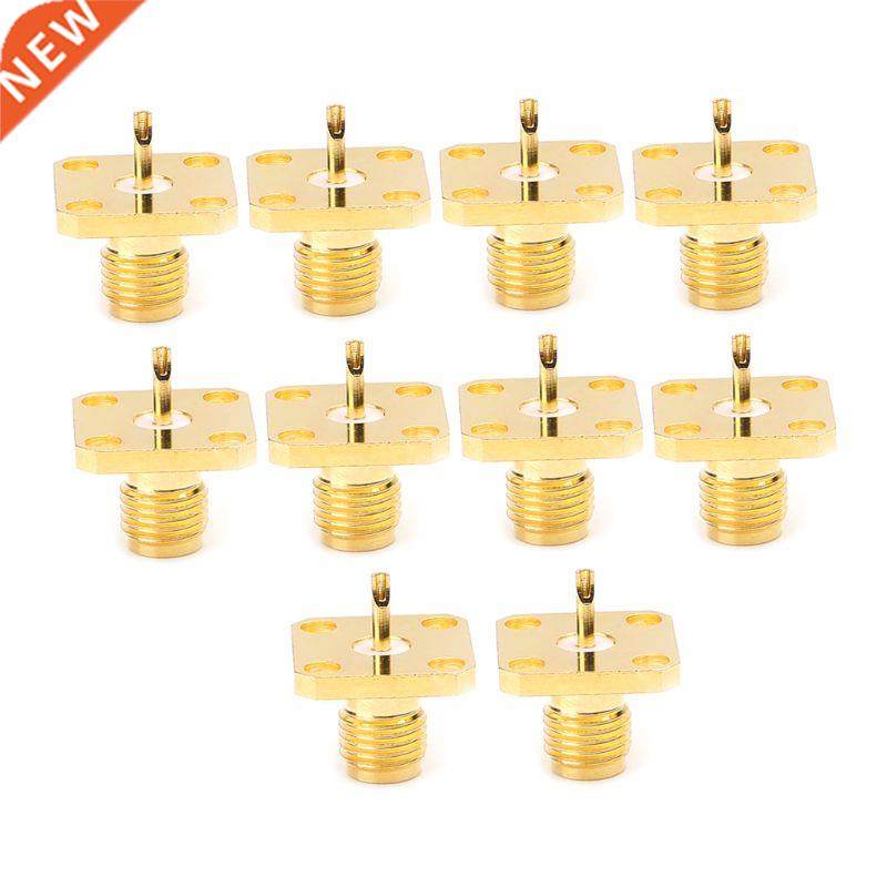 10Pcs/Set SMA Female Chassis Panel Mount 4 Hole Post Termina