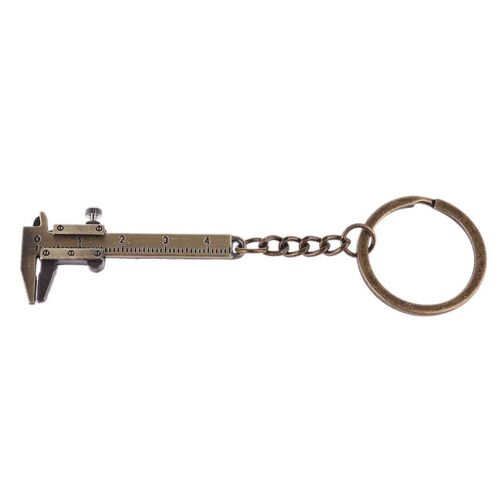 Portable Mini Vernier Caliper Key Ring Alloy Calipers Gauge