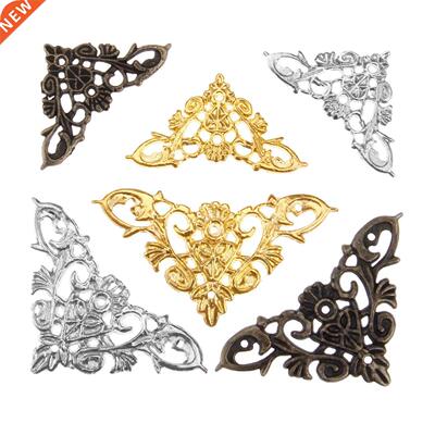 4Pcs Furniture Corner Brackets Decorative Jewelry Gift Box A