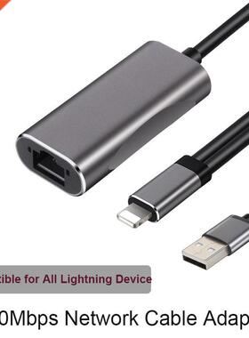 For Lightning To RJ45 Ethernet LAN Wired Network Adapter 10