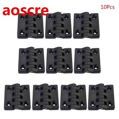 10PCS Black Nylon Plastic Butt Hinge Drawer Jewellery Case H