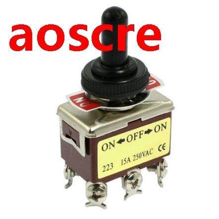 1pcs E-TEN 22 AC 250V 15A 6 Pin DPDT On/Off/On  Position M