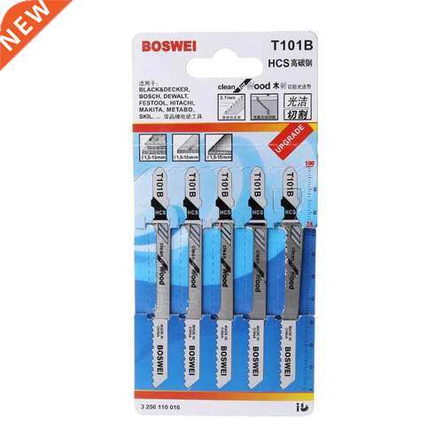 5Pcs/Set T101B HCS 100mm Jigsaw Blade Clean for Wood T-Shank