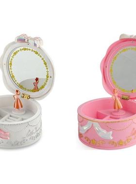 2 Pcs Girls Musical Jewelry Boxes Ballerina Rotating Music B