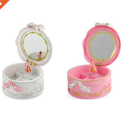 2 Pcs Girls Musical Jewelry Boxes Ballerina Rotating Music B