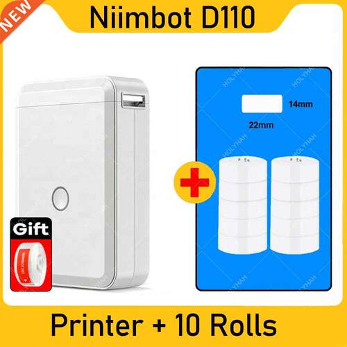 NiiMbot D110 Portable Label Maker Wireless Label Printer Tap