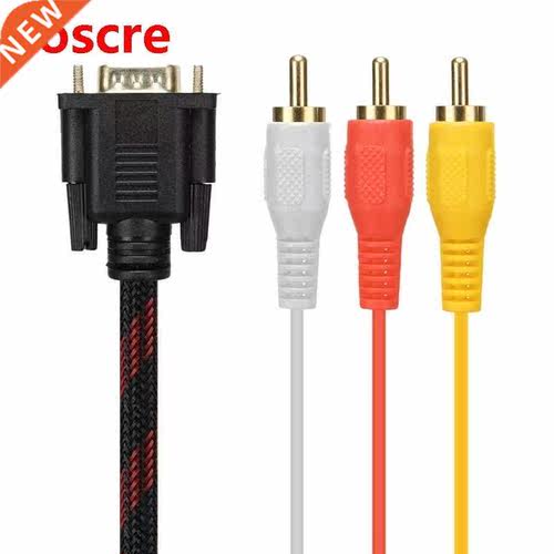 Adapter Cable,RCA Cable RCA Audio Cable VGA to AV Cable 15 P