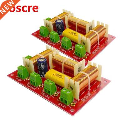 2PCS 3 Way 200W Dual Bass Speaker Frequency Divider Home The