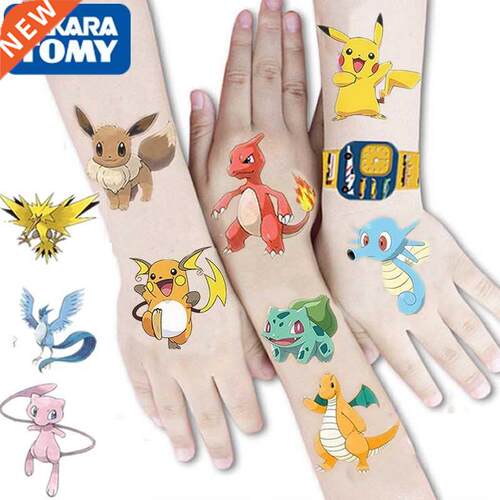 NEW Pokemon Original Tattoo Stickers Waterproof Cute Pikach
