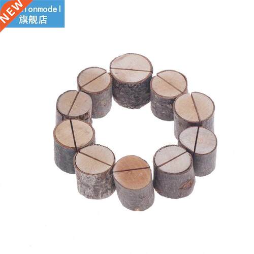 10pcs/lot Wood Pile Name Place Card Photo Menu Hder Table