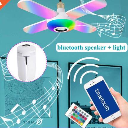 Smuxi Smart Ceiling Lamp Bluetooth Music Lamp RGB LED Four-L
