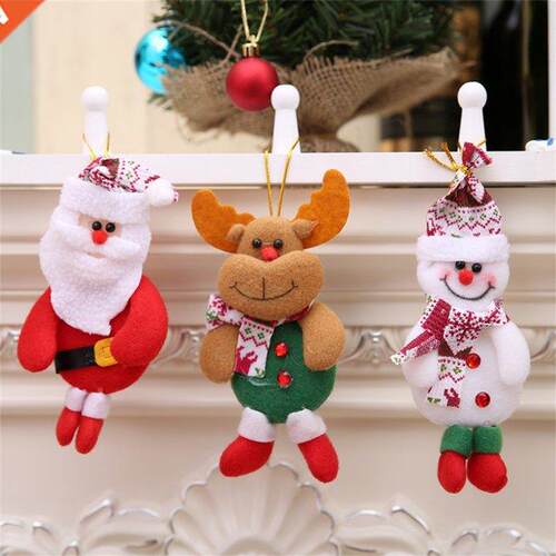 4 Pieces Merry Christmas Pendants Cartoon Claus Tree Hanging