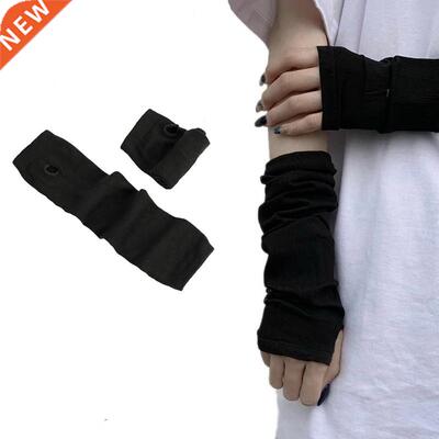 Long Fingerless Gloves Women Girls Wrist Elbow Thermal Glove