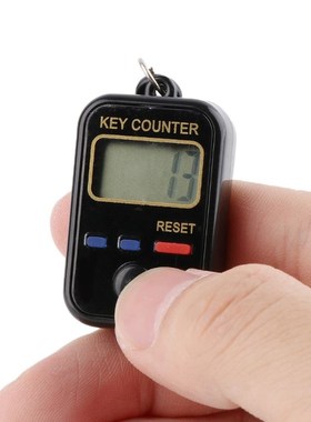 LCD Digit Electronic Tally Counter 0-99999 Keychain Finger