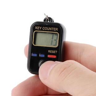 LCD Digit Electronic Tally Counter 0-99999 Keychain Finger