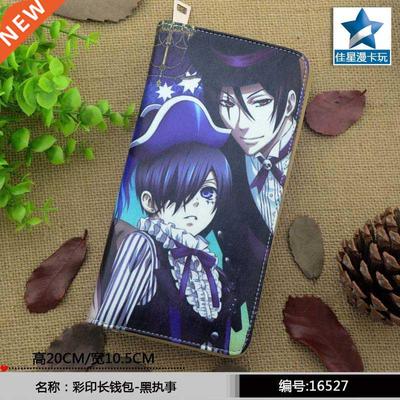 2016 Hot Sellng Anme Black Butler Colorful Long PU Wallet