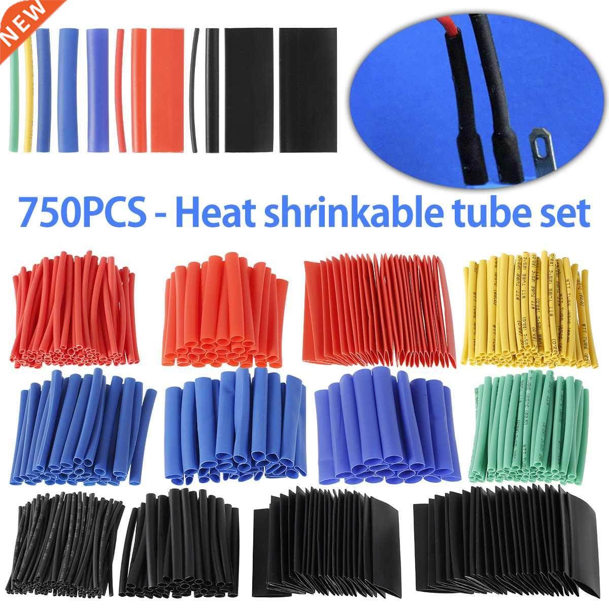 750Pc Heat Shrink Tubing 2:1 Electrical Insulation Wire Heat